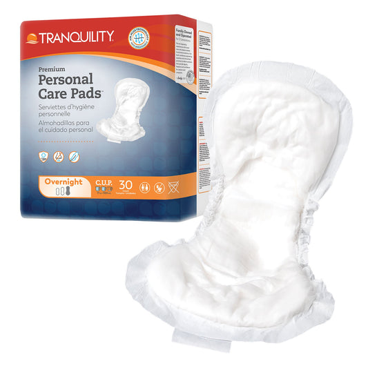 Tranquility Premium Overnight Bladder Control Pad 16 Inch Length Heavy Absorbency Super Absorbent Core