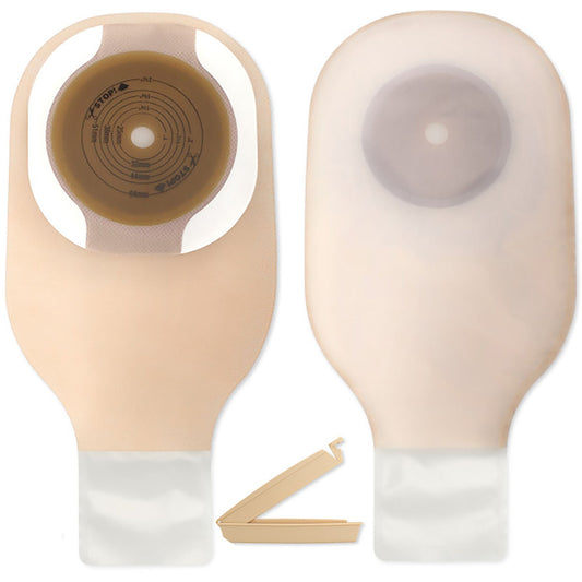 Premier™ Flextend™ One-Piece Transparent Colostomy Pouch, Cut to fit up to