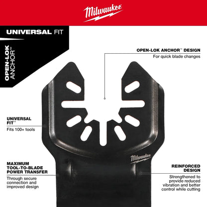 Milwaukee 3 PC Multi-Material Universal Fit Oscillating Multi-Tool Blade Set 49-25-1241