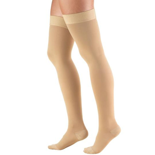 Truform Compression Stocking Thigh High Beige Closed Toe