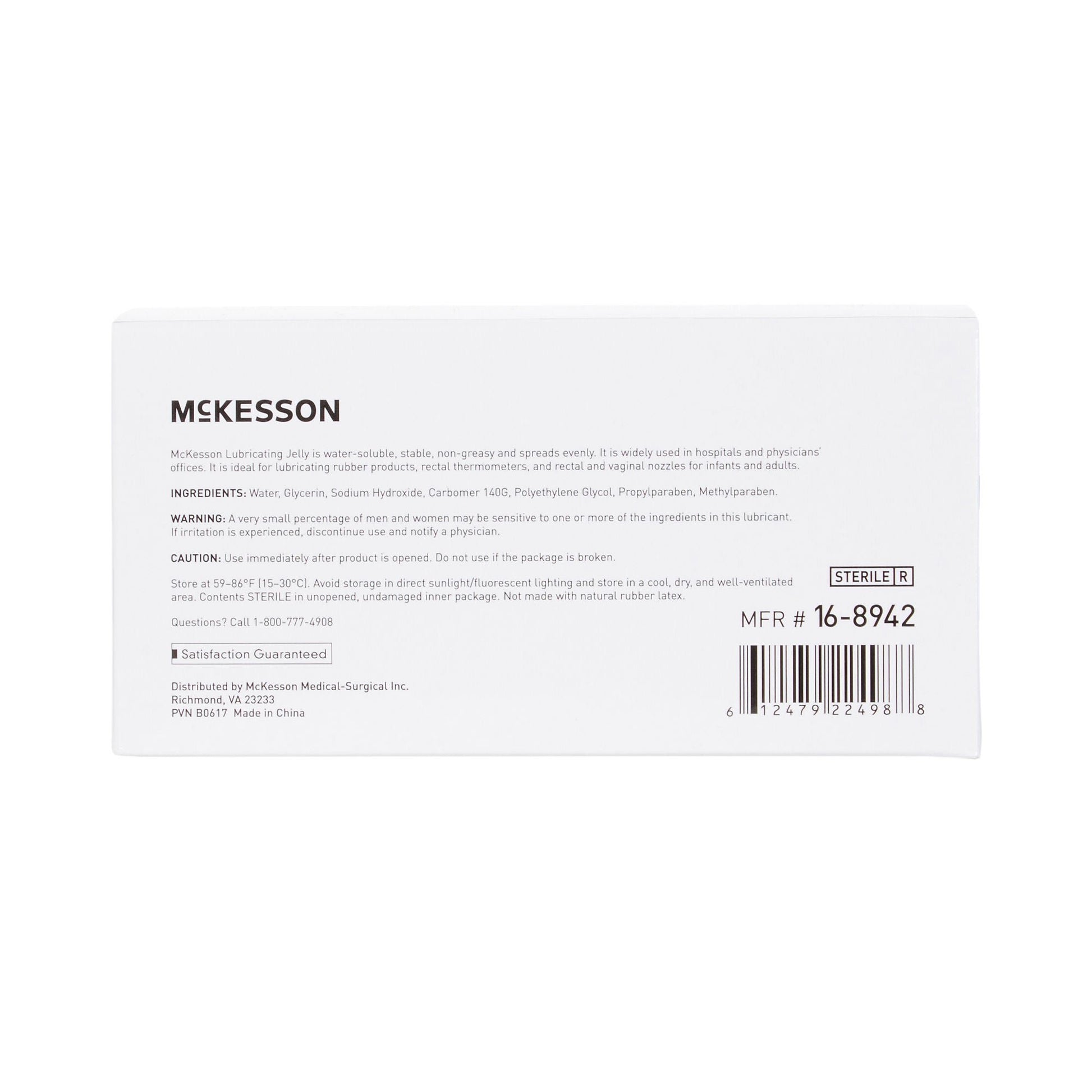McKesson Lubricating Jelly, 3-gram Packet