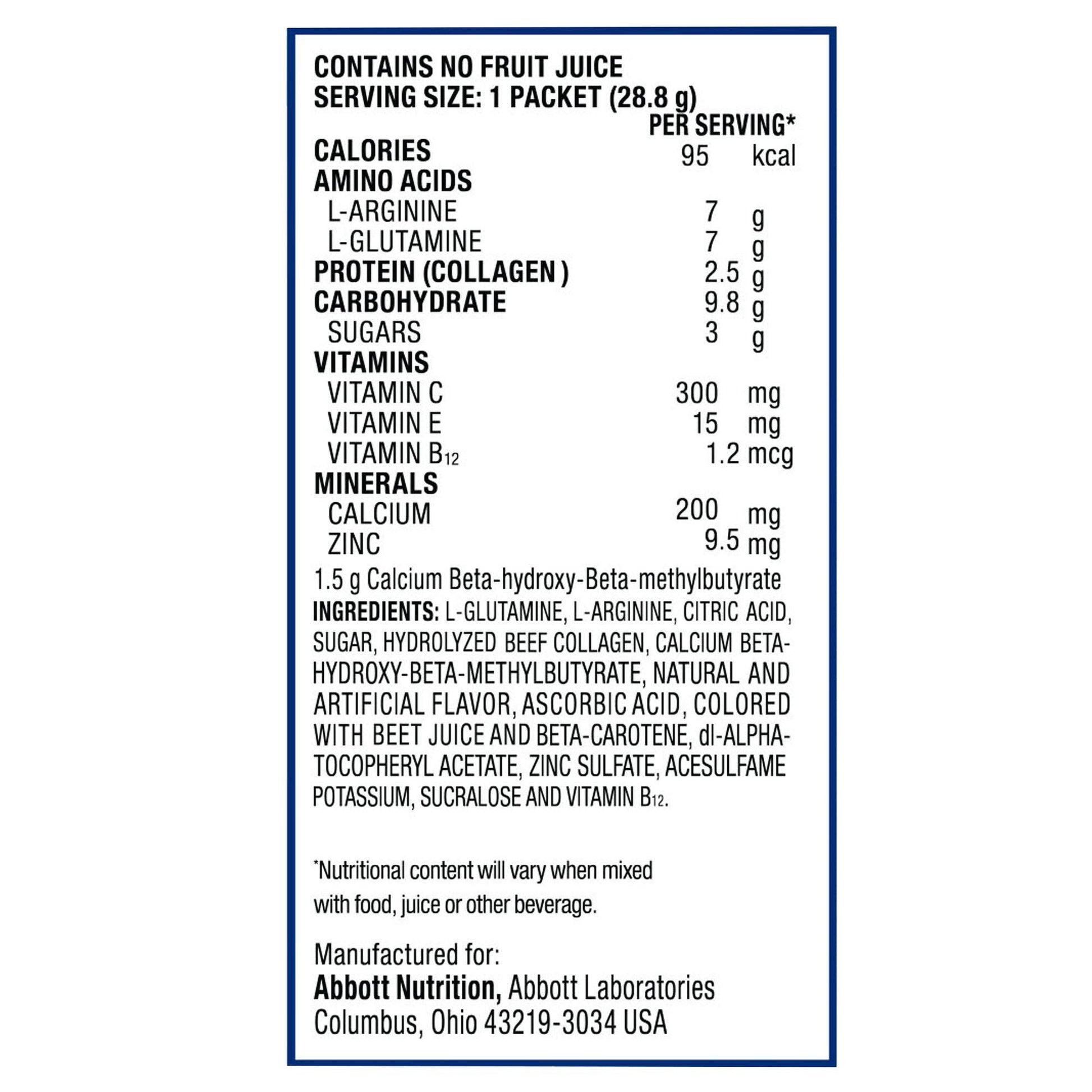 Juven® Fruit Punch Therapeutic Nutrition Powder for Wound Healing