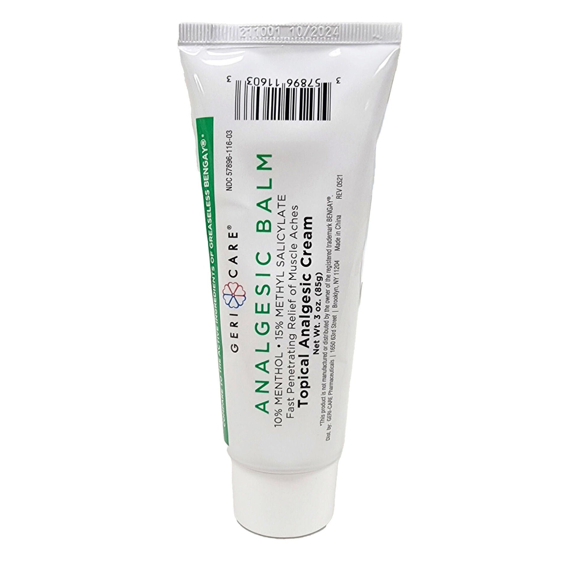 Geri-Care Topical Pain Relief 10% - 15% Strength Menthol / Methyl Salicylate Cream
