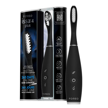 issa 4 Plus Sonic Toothbrush Black Adult Polymer