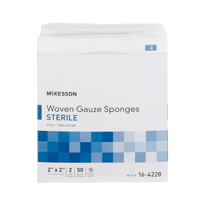 McKesson Sterile Gauze Sponge, Eight Ply