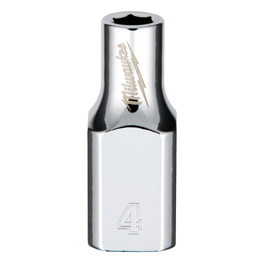 Milwaukee 1/4" Drive 4mm Socket 45-34-4000 | 1/4 in Drive, Chrome Vanadium Steel