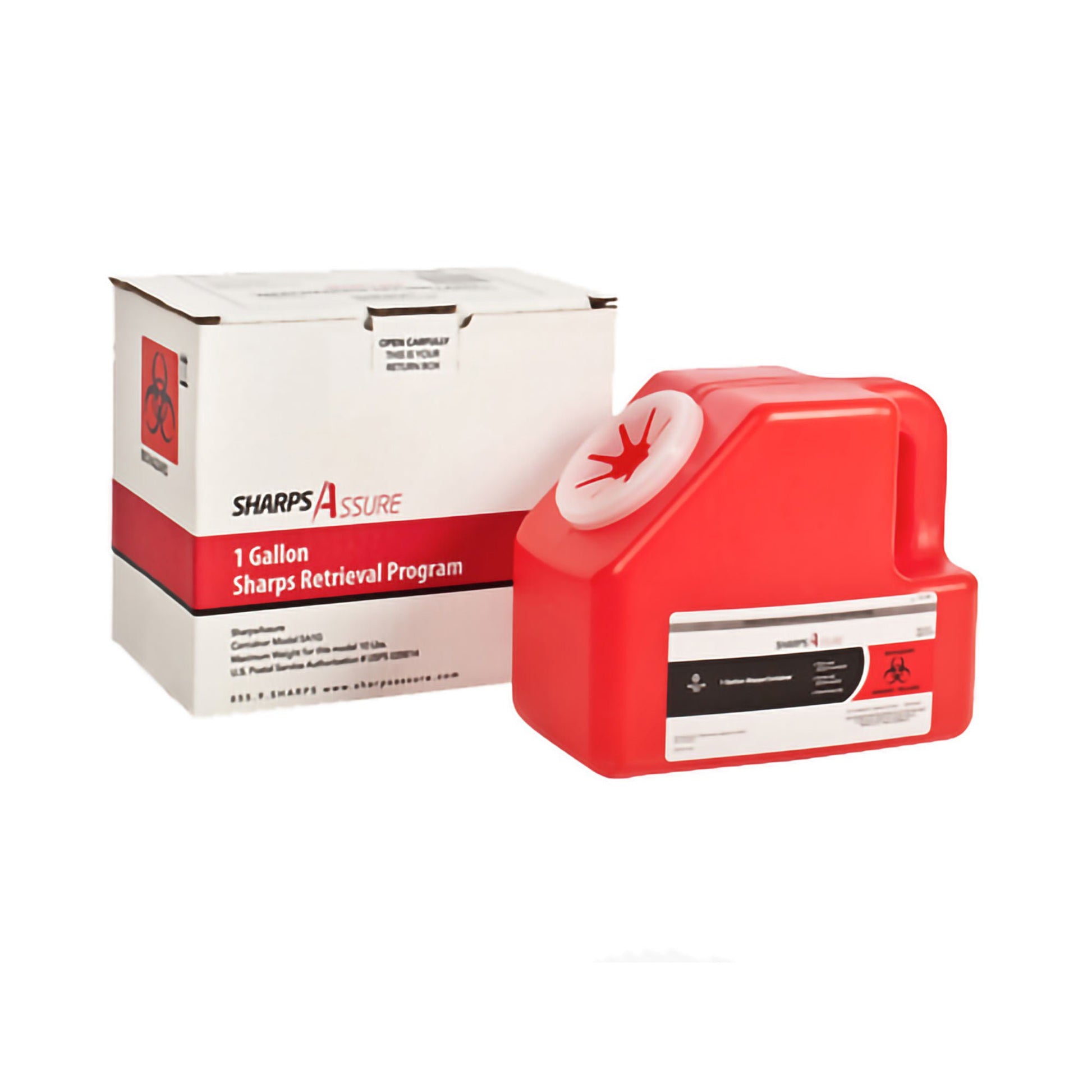 Sharps Assure Mail-Back Sharps Container, 1 Gallon