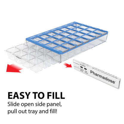 Pharmadose® Locking Pill Planner 7-Day, Four Times a Day Pill Organizer