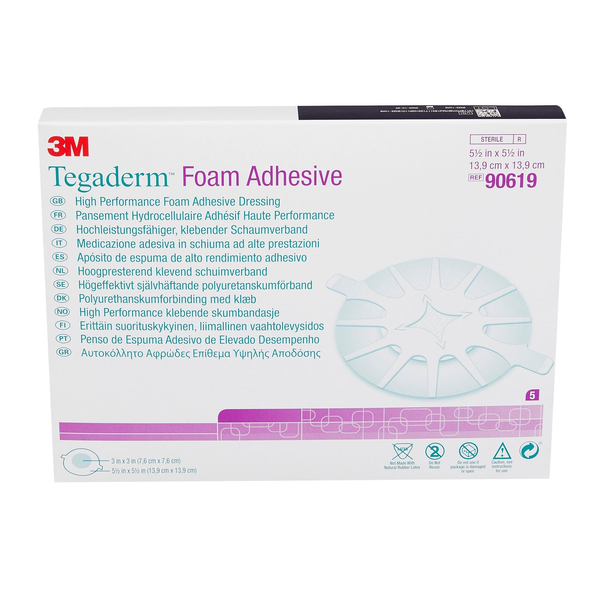 3M™ Tegaderm™ High Performance Adhesive w/ Border Foam Dressing