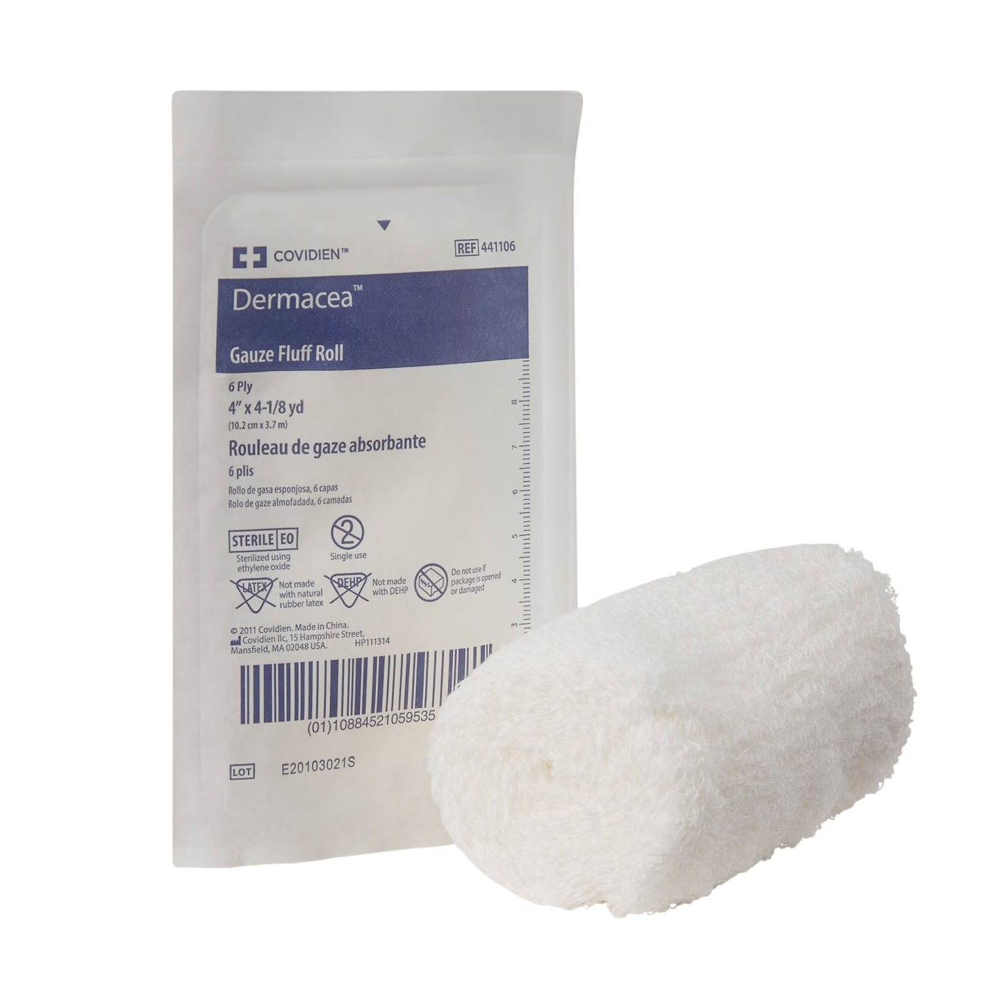 Dermacea™ Sterile Fluff Bandage Roll, Six-Ply