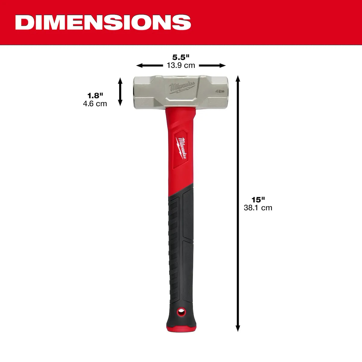 Milwaukee 4lb Fiberglass Engineer Hammer 48-22-9314 | Forged Steel