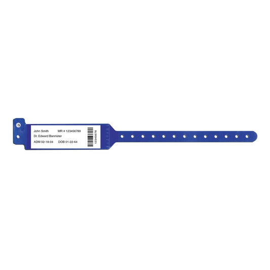 Sentry® Bar Code LabelBand® Identification Band, 12 – 13 Inch, Blue