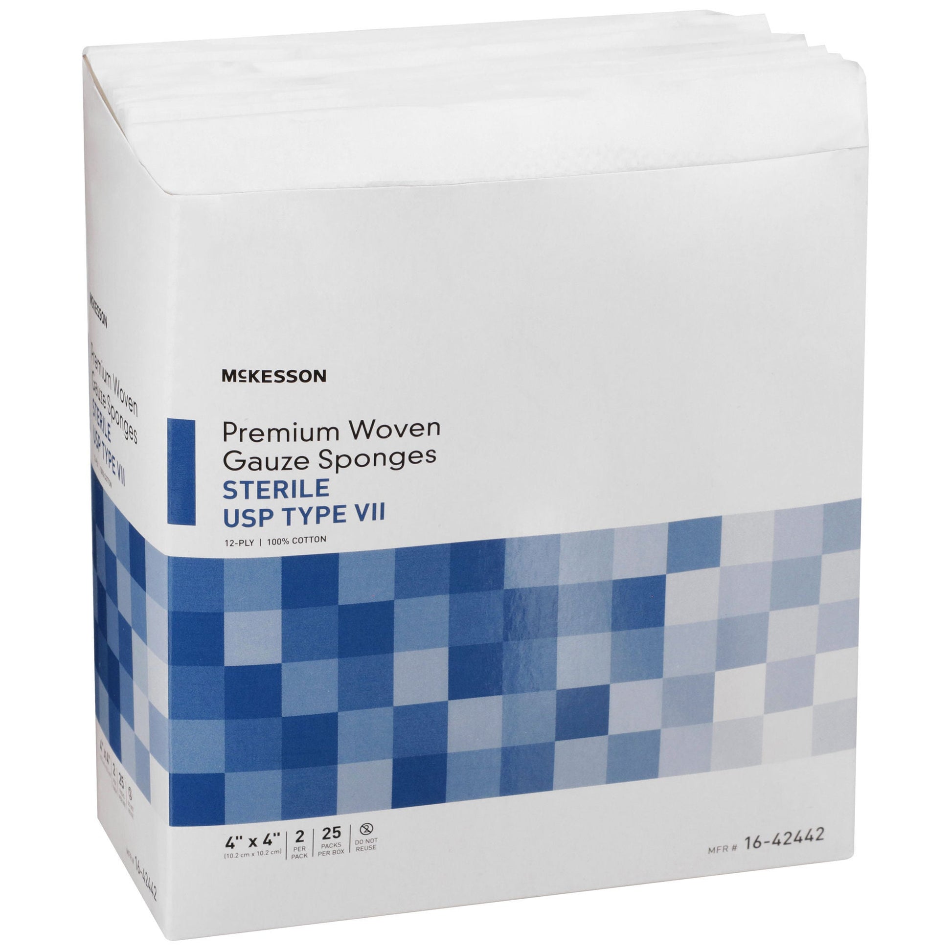 McKesson Sterile USP Type VII Gauze Sponge, 12-Ply