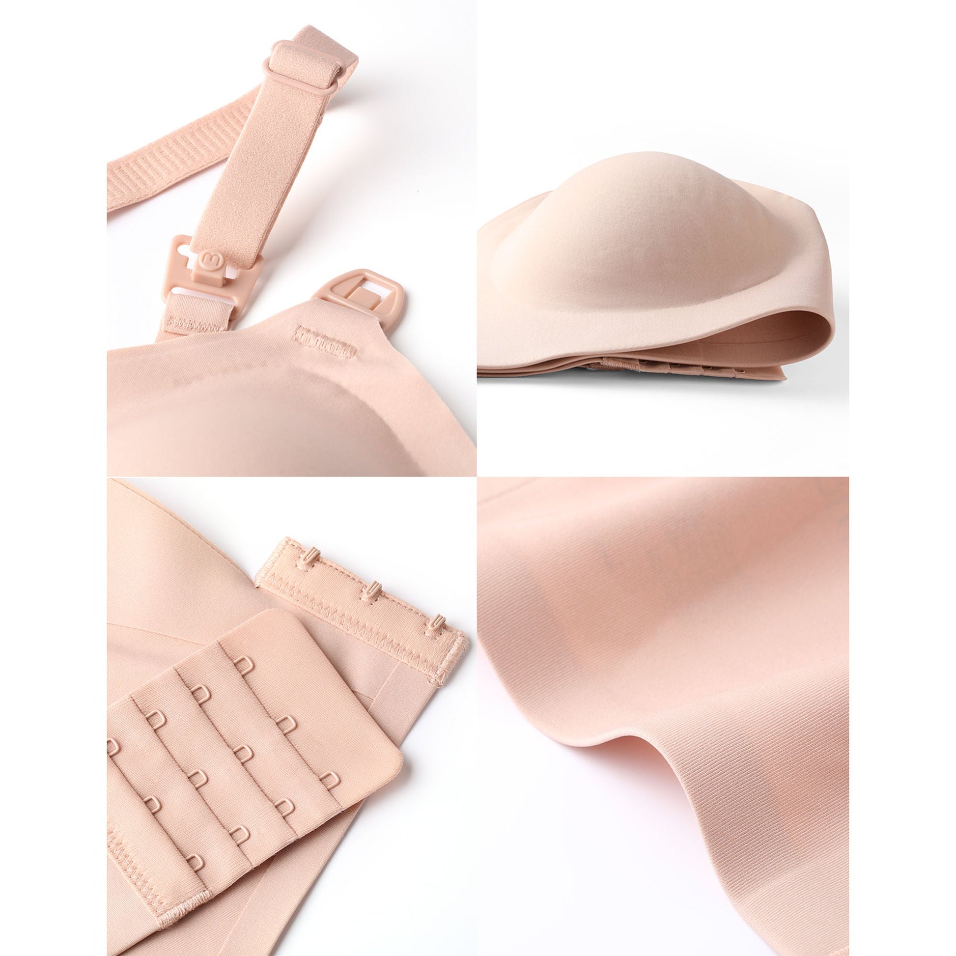 Momcozy Smooth Nursing Bra, Large, Beige