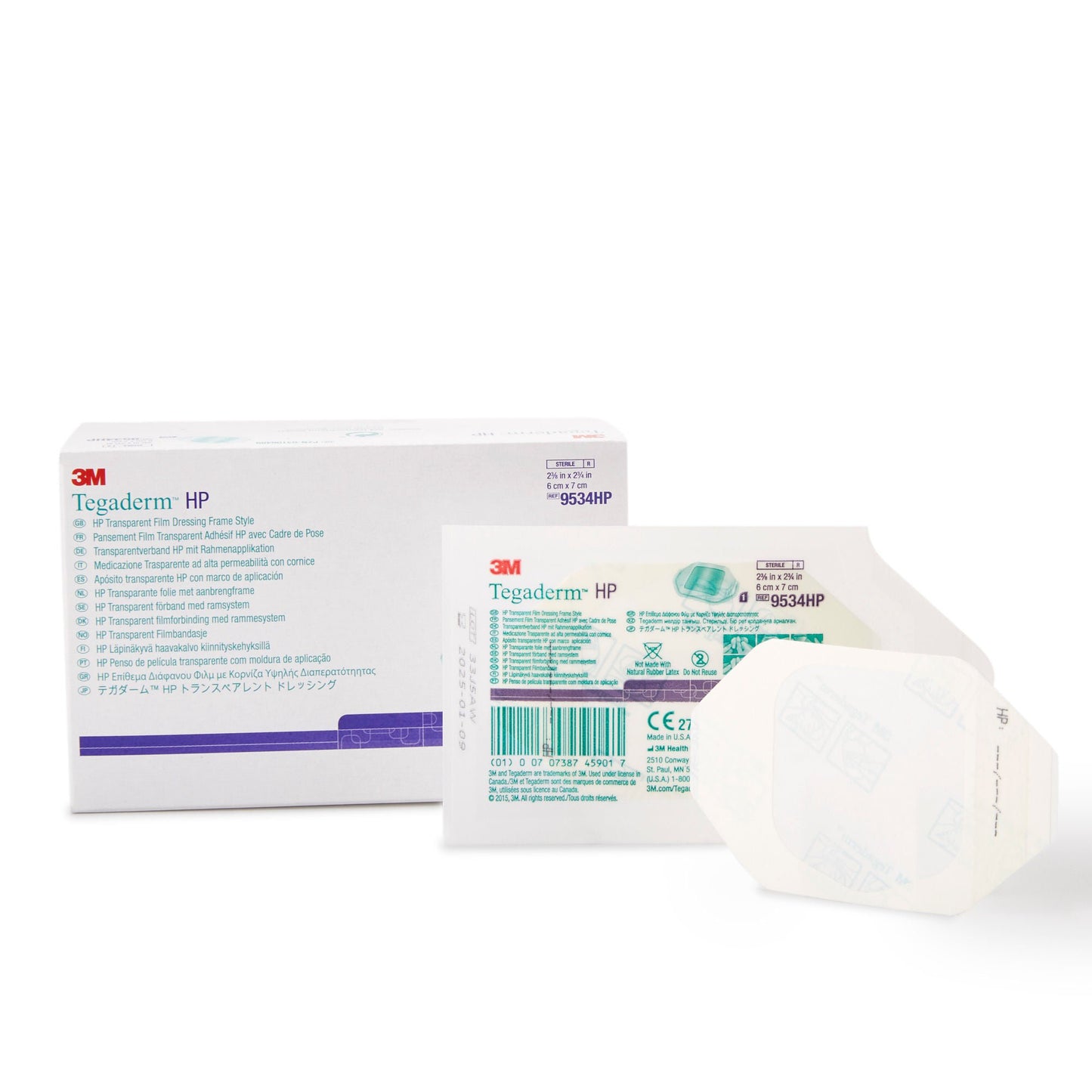 3M Tegaderm HP Transparent Film Dressing, 4 x 4½ Inch Oval