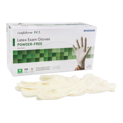 McKesson Confiderm® Latex Exam Gloves, Ivory