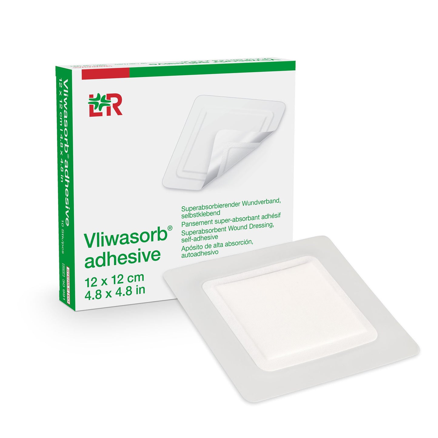Vliwasorb Border Super Absorbent Dressing Polyacrylate Adhesive Square