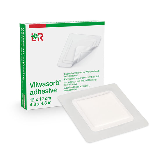 Vliwasorb Border Super Absorbent Dressing Polyacrylate Adhesive Square