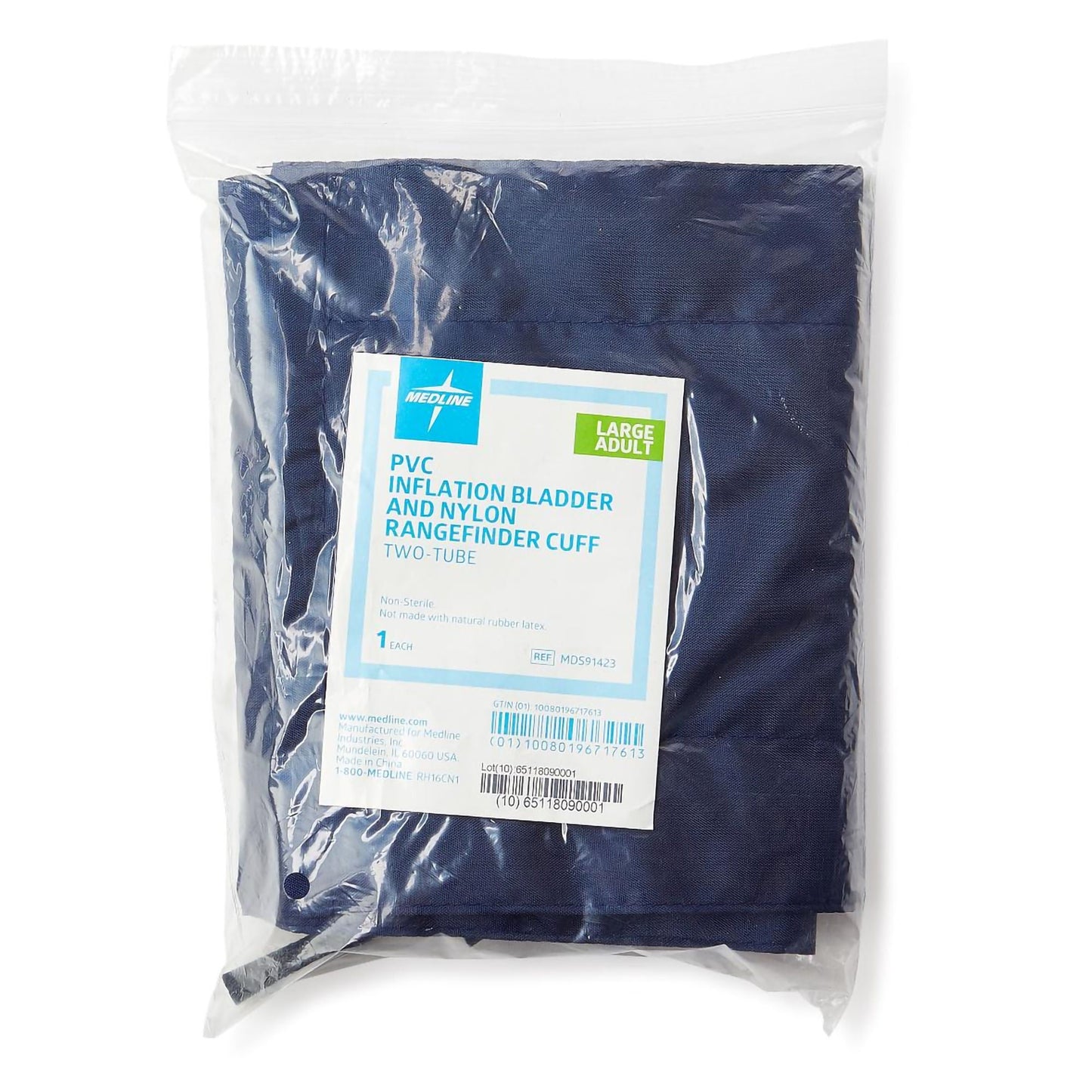 Medline Reusable Blood Pressure Cuff Arm Nylon Cuff Large Adult Cuff