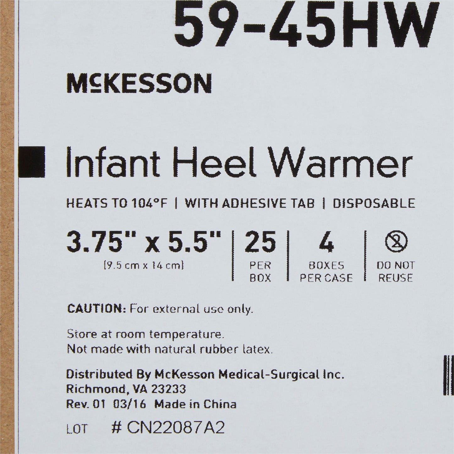 McKesson Infant Heel Warmer