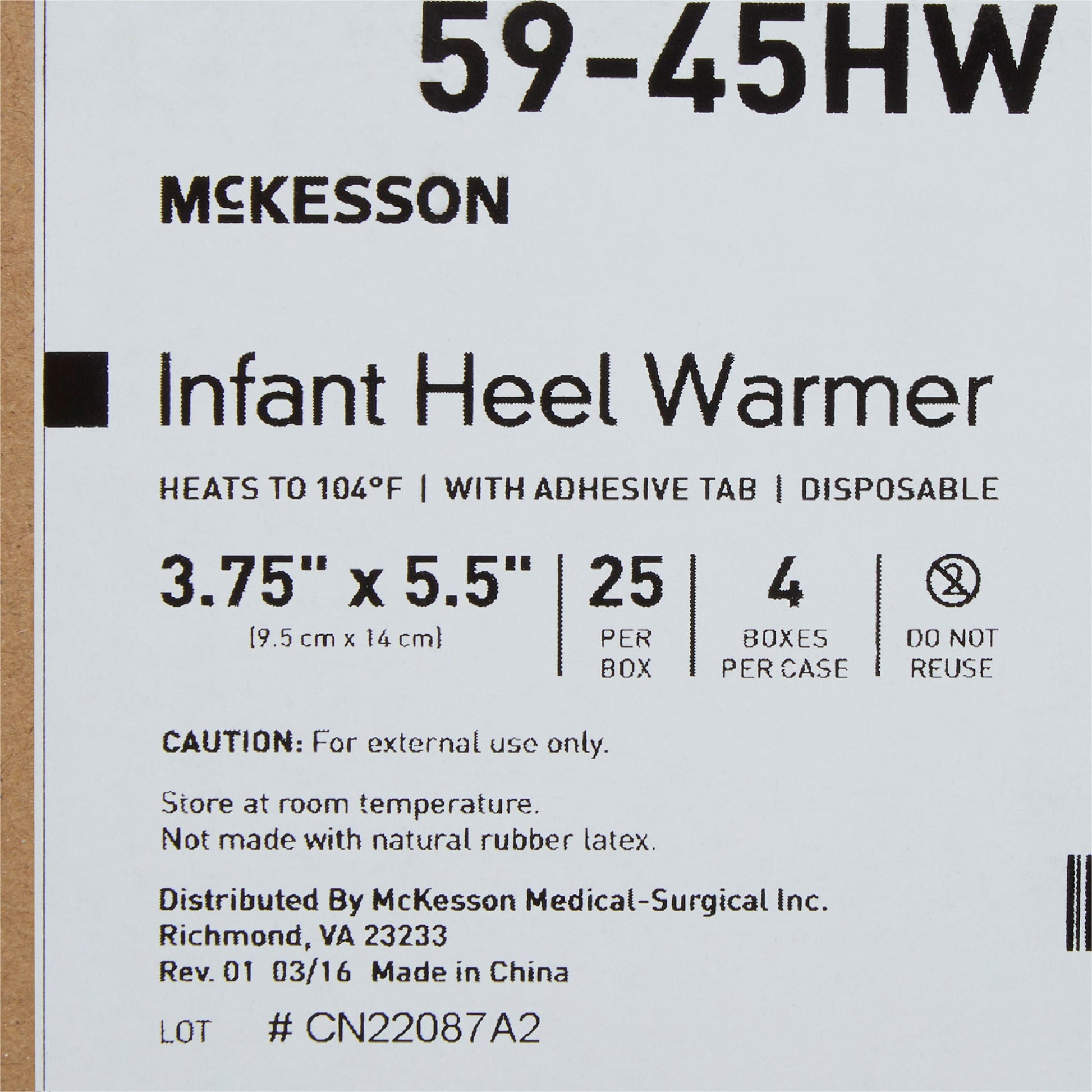 McKesson Infant Heel Warmer
