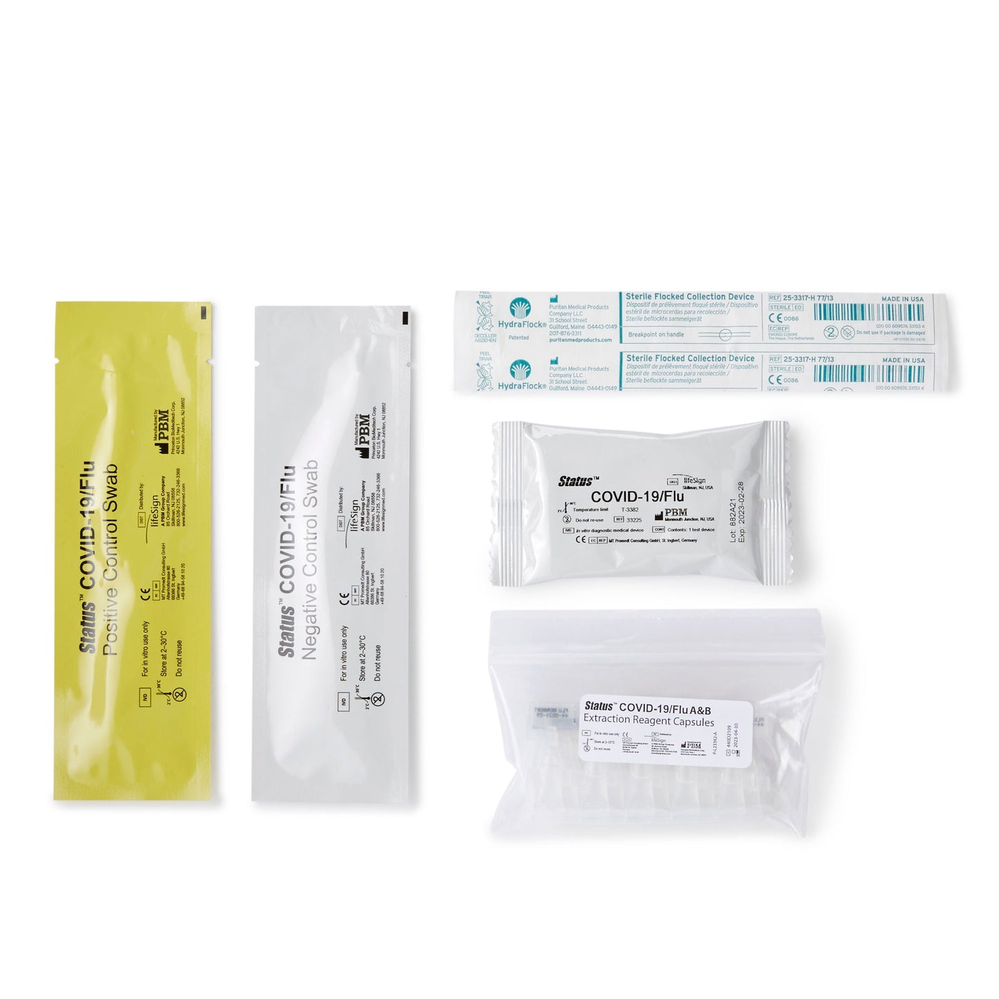Status Covid-19 / Flu A and B Antigen Detection Respiratory Test Kit