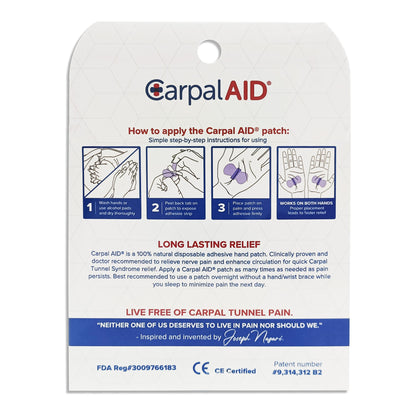 Carpal Aid® Patch Hand-Based Carpal Tunnel Support