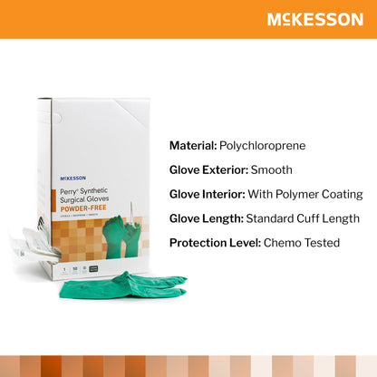 Sterile McKesson Perry® Performance Plus Polychloroprene Surgical Gloves, Dark Green - view 3