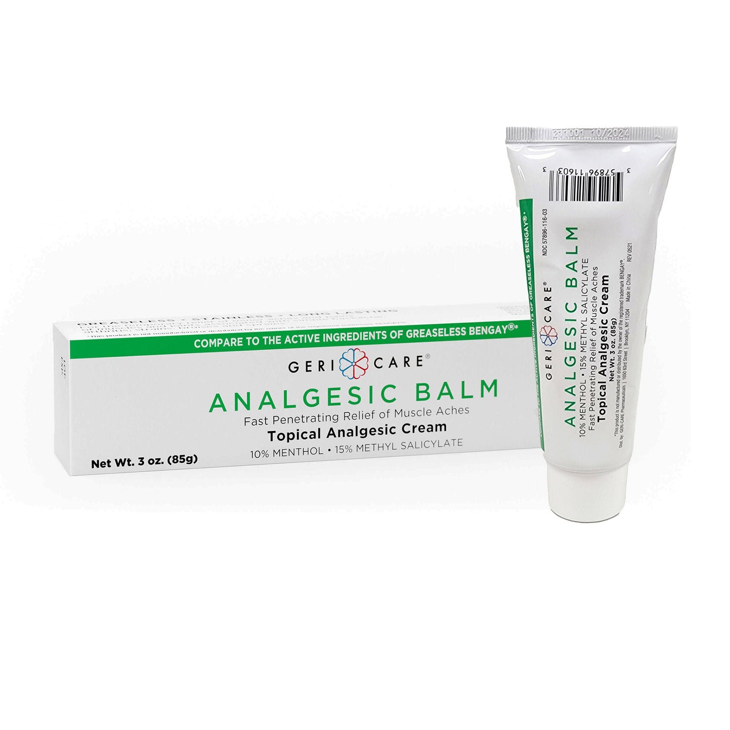 Geri-Care Topical Pain Relief 10% - 15% Strength Menthol / Methyl Salicylate Cream