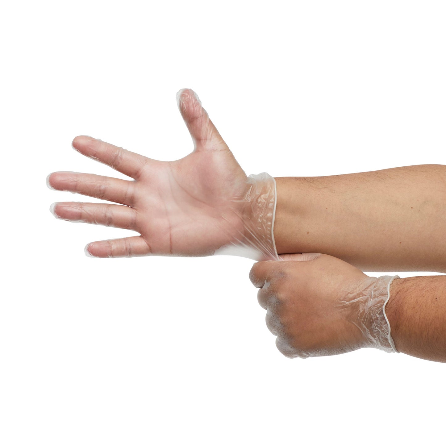 Derma Free™ Vinyl Exam Gloves, Clear - view 4