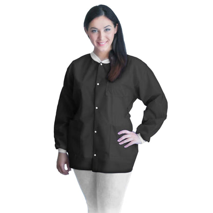 FitMe™ Lab Jacket, Black, Medium