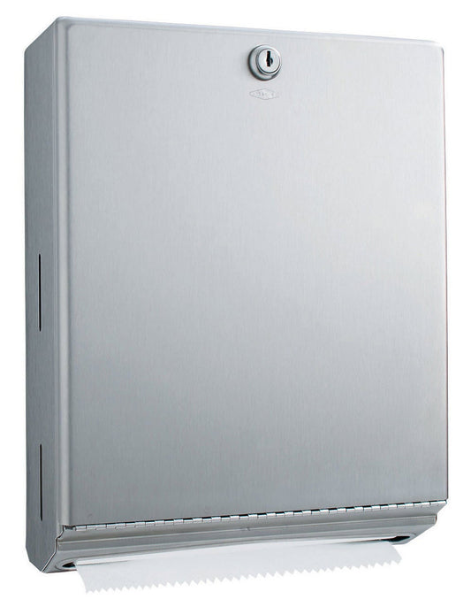 Bobrick Paper Towel Dispenser Wall Mount C-Fold / Multifold Paper Towel