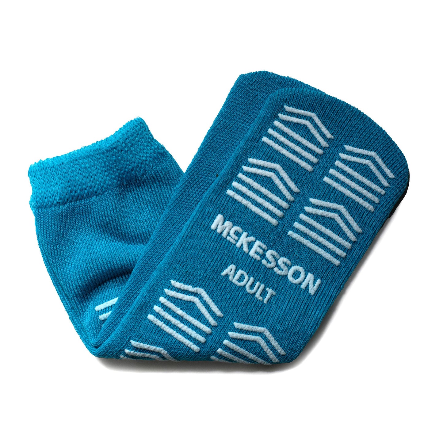 McKesson Slipper Socks, Single Tread, Adult Size, Teal