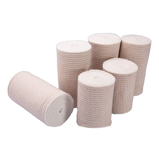 Welmed Premium Weave Single Hook & Loop Closure Elastic Bandage, 6" x