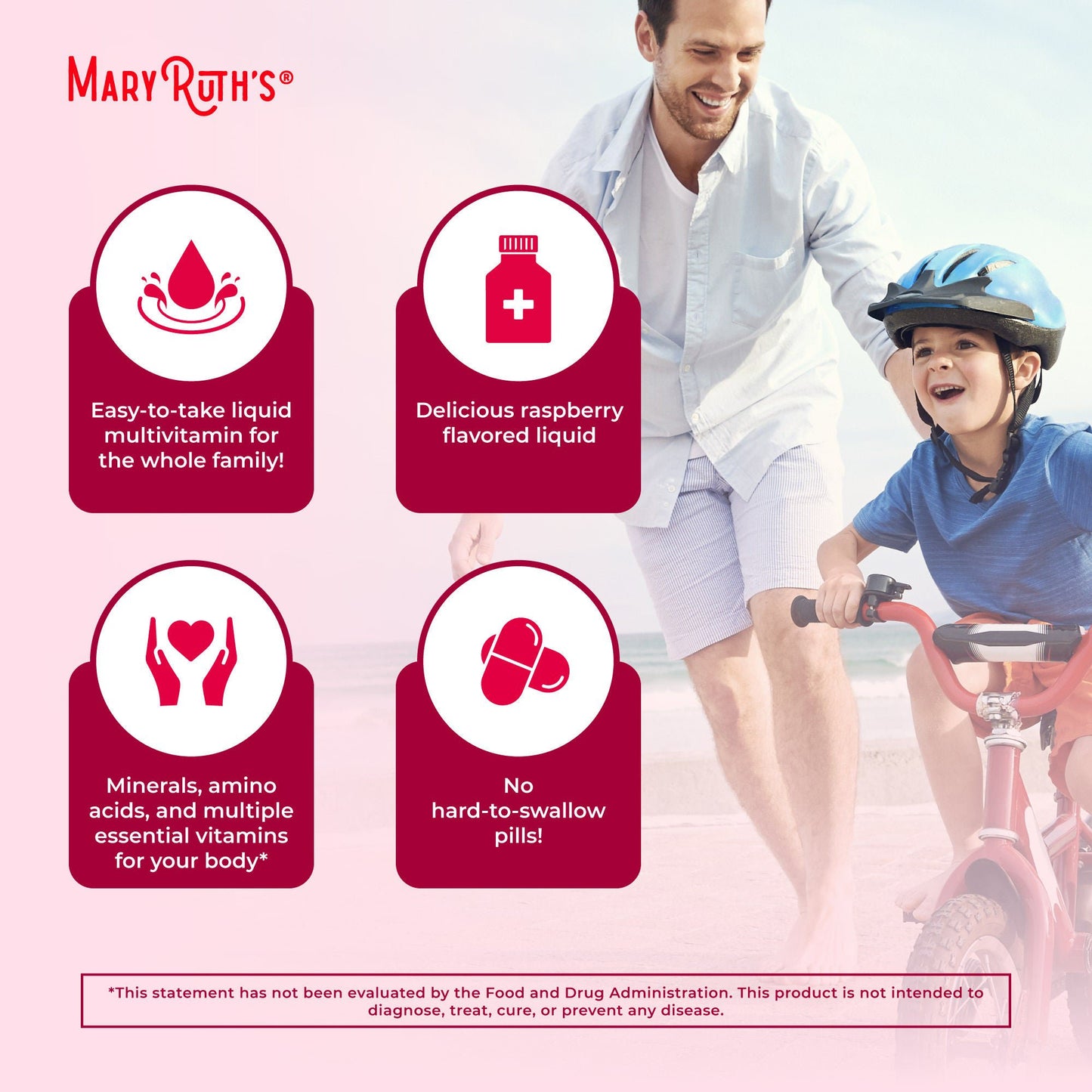 Mary Ruth's™ Liquid Morning Multivitamin, Raspberry Flavor