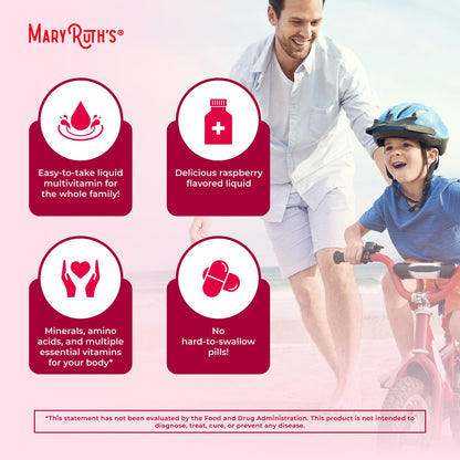 Mary Ruth's™ Liquid Morning Multivitamin, Raspberry Flavor