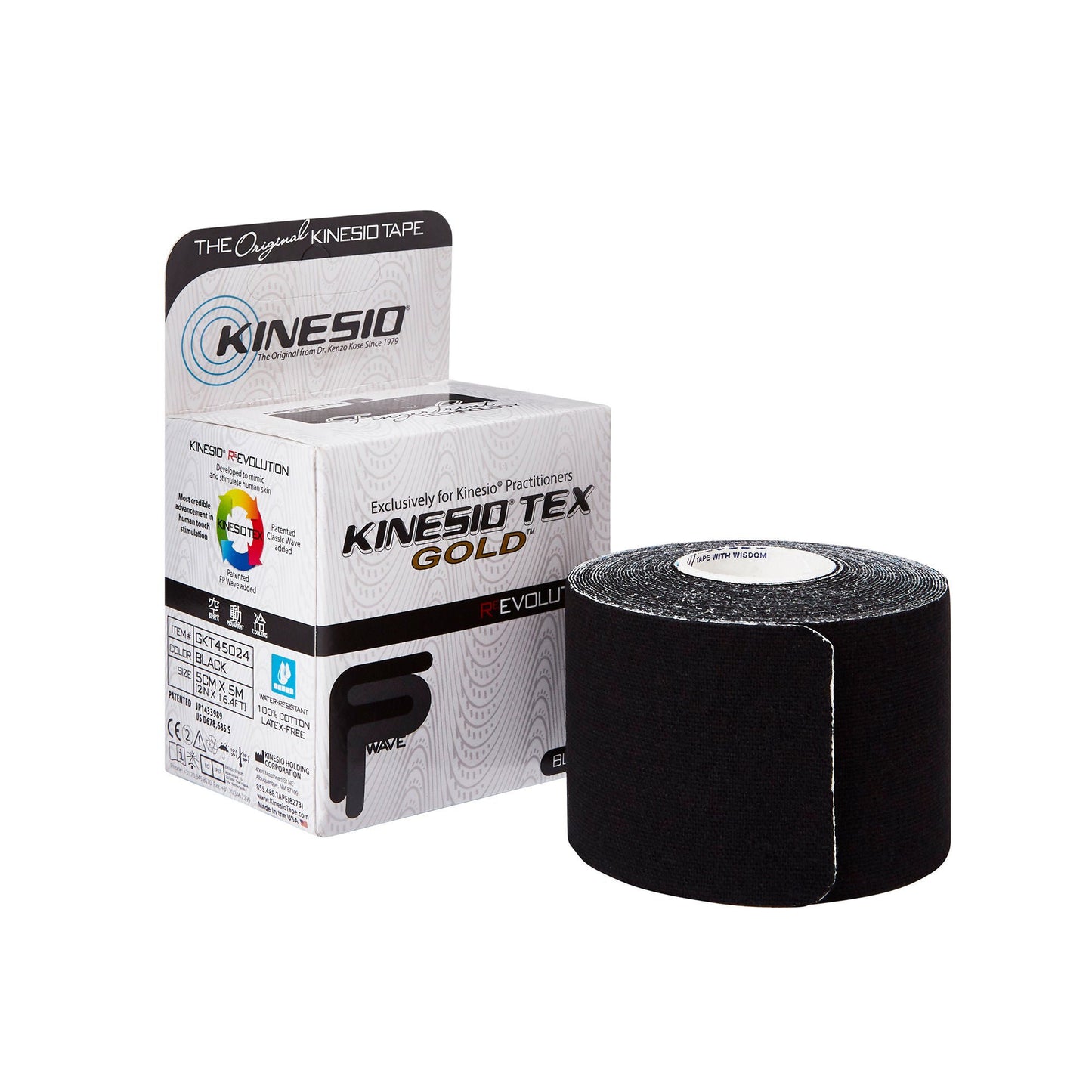 Kinesio® Tex Gold™ Cotton Kinesiology Tape, Black