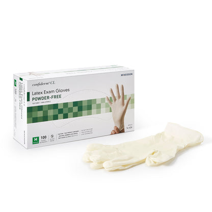 McKesson Confiderm® Latex Exam Gloves, Ivory