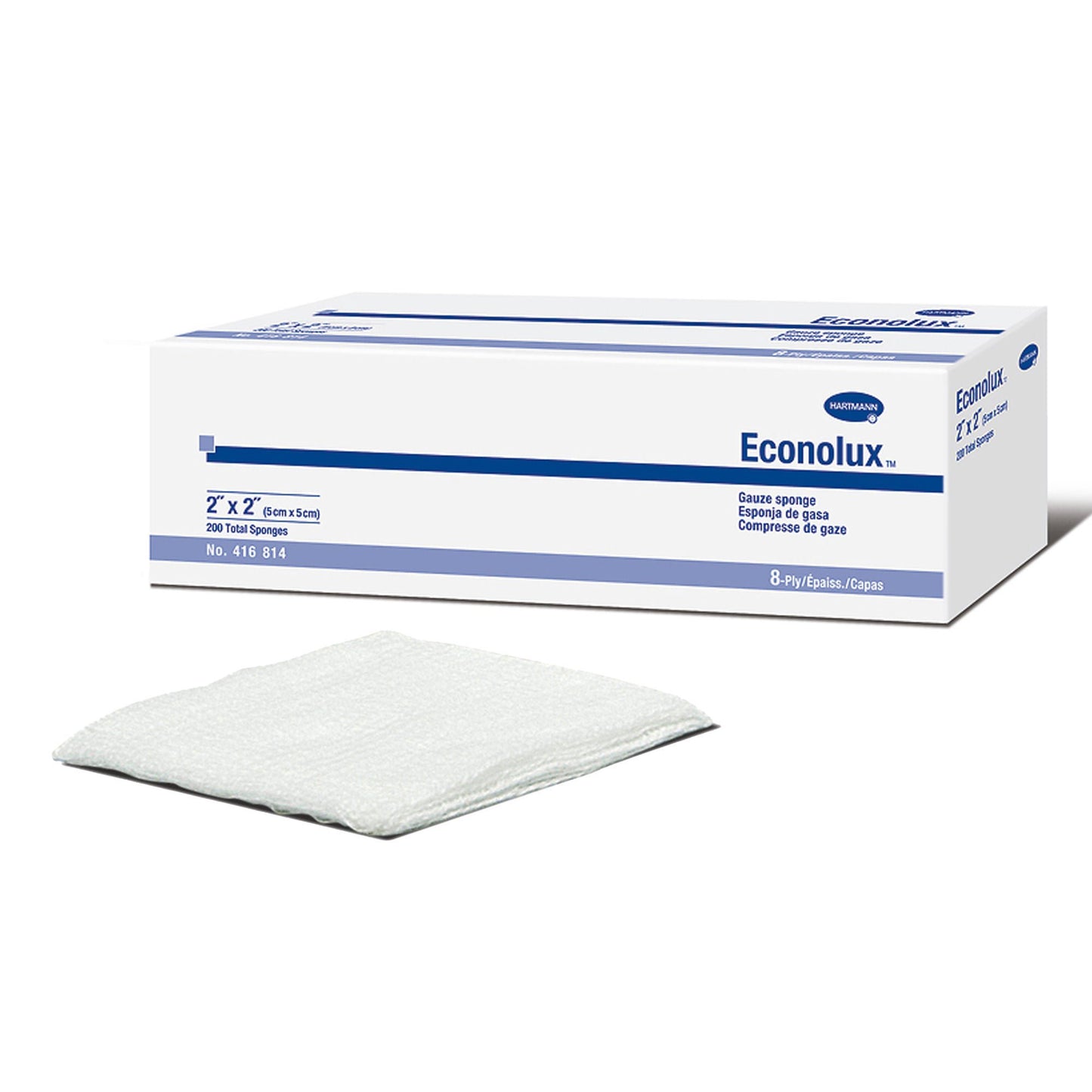 Econolux® Gauze Sponge, Eight-Ply