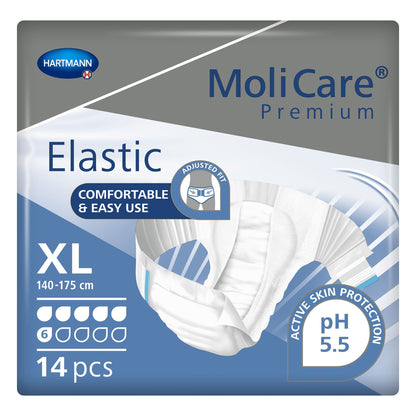 MoliCare® Premium Elastic 6 Drop Absorbency Incontinence Briefs, Extra Large