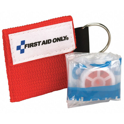 First Aid Only CPR Face Shield With Key Chain Mouth to Mask Single Use
