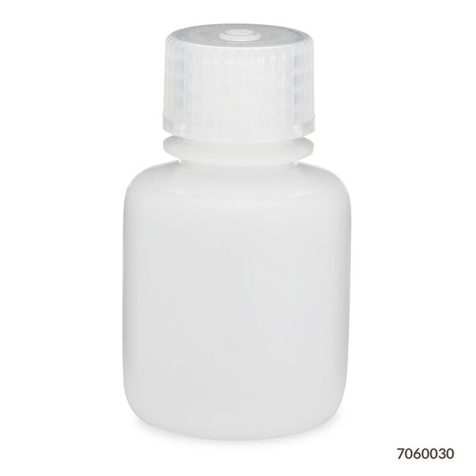 Globe Scientific Bottle, Narrow Mouth, Hdpe Bottle, Attached Pp Screw Cap, 12/Pack 30 mL to 500 mL