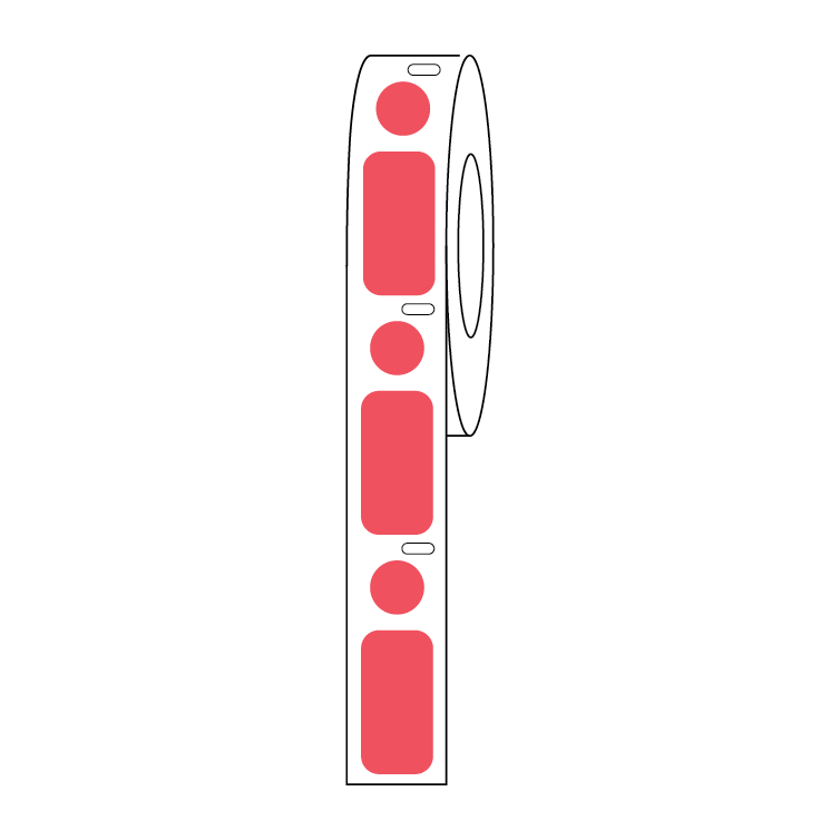 Globe Scientific LTC-24X13-95R cryogenic label dot combo Red