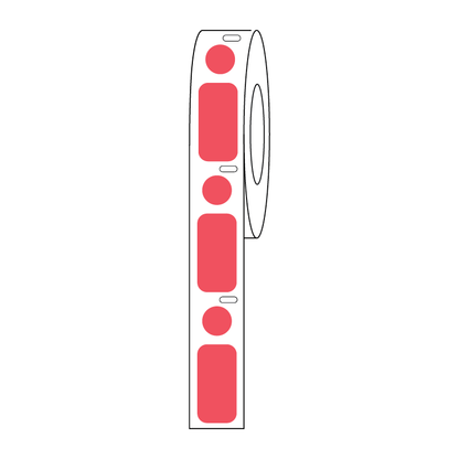 Globe Scientific LTC-24X13-95R cryogenic label dot combo Red