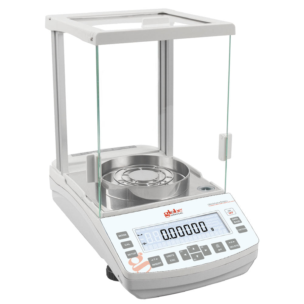 Analytical Balances, 0.1mg & 0.01/0.1mg Readability — 62–520g Capacity, Touchscreen & Internal Cal, 22 Models, Each | Globe Scientific