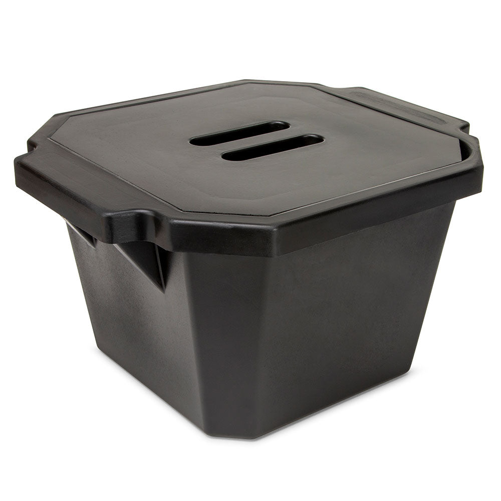 Globe Scientific Polyurethane Ice Bucket with Lid 4.5 Liter Black 455015K