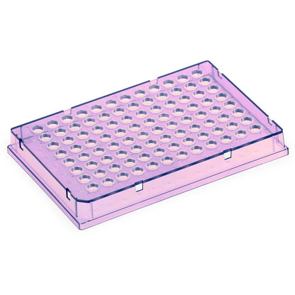 Diamond Shell 96-Well Full Skirt PCR Plate Violet Frame Case