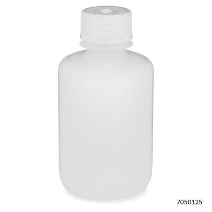 Globe Scientific Bottle, Narrow Mouth, Pp Bottle, Attached Pp Screw Cap, 12/Pack 30 mL to 500 mL