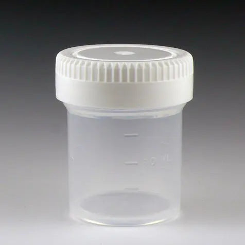 Tite-Rite Specimen Containers, PP Screw Cap — 20–120 mL, 8 Options, Case | Globe Scientific