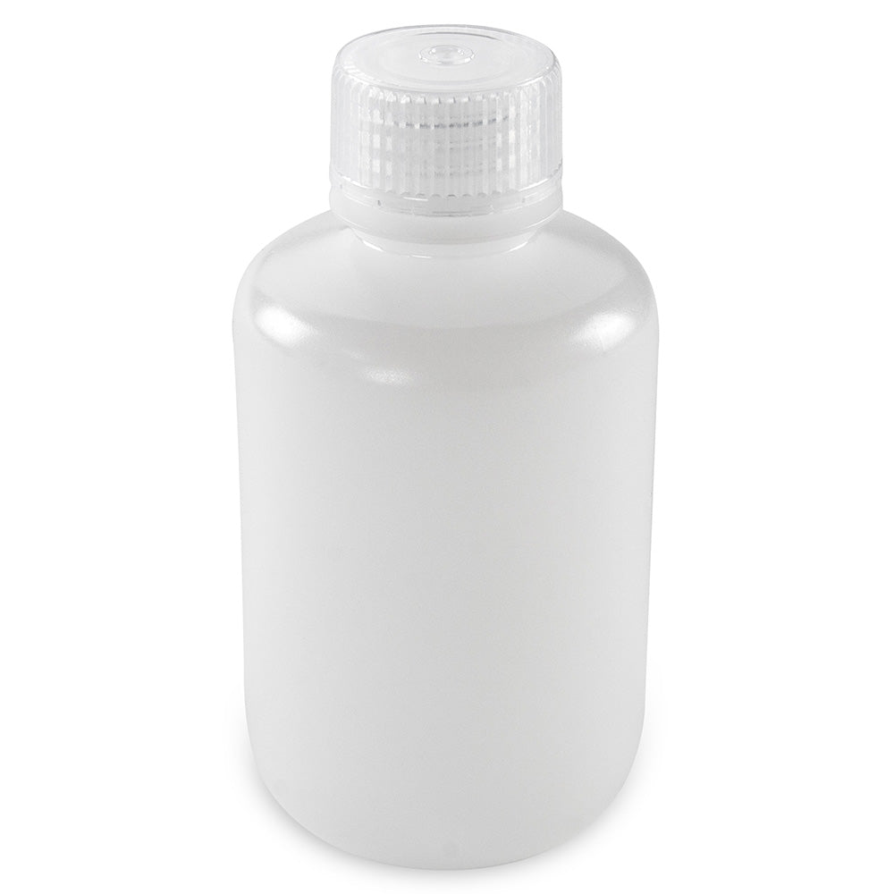 Narrow Mouth Boston Round Bottles, HDPE & Amber HDPE/PP with PP Closure — 4 mL to 8 L, Bulk Packed | Globe Scientific
